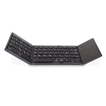Teclado Sem Fio Dobrável com Touchpad BK06 - Preto