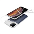 Capa com Bateria Suplente para iPhone 11 Pro - 5200mAh - Azul Escuro / Cinzento