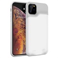 Capa com Bateria Suplente para iPhone 11 Pro - 5200mAh - Branco / Cinzento