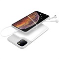 Capa com Bateria Suplente para iPhone 11 Pro - 5200mAh - Branco / Cinzento