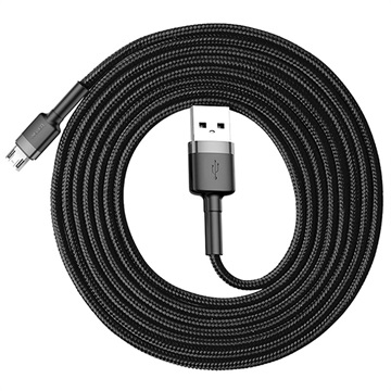 Cabo Baseus Cafule MicroUSB CAMKLF-CG1 - 2m - Cinzento / Preto