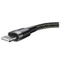 Cabo USB 2.0 / Lightning Baseus Cafule - 2m - Preto / Cinzento