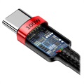 Cabo USB-C Baseus Cafule - 2m - Vermelho / Preto