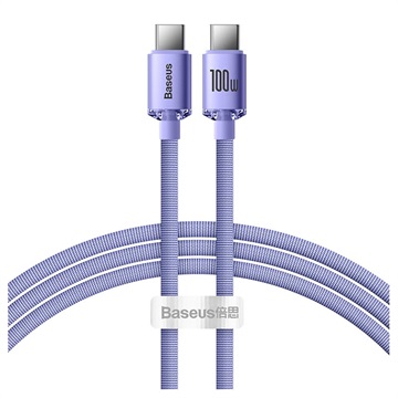 Cabo USB-C / USB-C Baseus Crystal Shine CAJY000605 - 1.2m - Púrpura