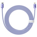 Cabo USB-C / Lightning Baseus Crystal Shine CAJY000305 - 2m - Púrpura