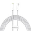 Cabo USB-C para Lightning com trança de nylon Baseus Dynamic Series - 20W, 2m - Branco