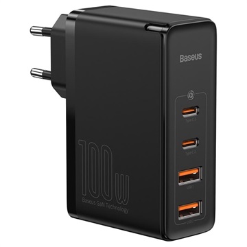 Carregador Rápido Baseus GaN2 Pro 2xUSB & 2xUSB-C - 100W - Preto