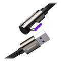 Cabo USB-C de Nylon Entrançado Baseus Legend Series 66W - 1m - Preto