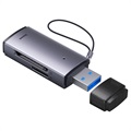 Leitor de Cartões de Memória USB-A SD/MicroSD Baseus Lite Series - Cinzento