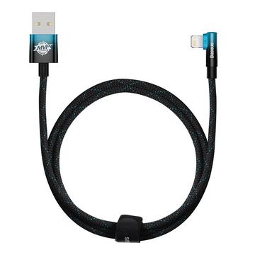 Cabo Lightning angular Baseus MVP 2 - 1m, 20W - Preto / Azul