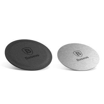 Baseus Placas de metal para suporte magnético de carro - 2 peças. - Prateado