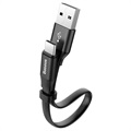 Cabo USB-C de Sincronização e Carregamento Baseus Nimble CATMBJ-01 - 23cm – Preto