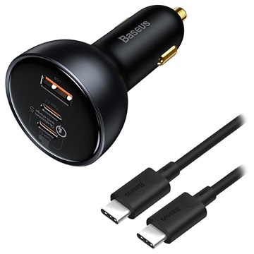 Carregador de Carro Baseus Qualcomm Quick Charge 5.0 - 160W - Preto