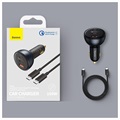 Carregador de Carro Baseus Qualcomm Quick Charge 5.0 - 160W - Preto