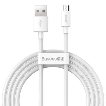 Baseus Simple Wisdom Cabo USB-A / MicroUSB - 1.5m, 2 Peças - Branco