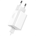 Baseus - Carregador de Viagem Rápido USB Único CCALL-BX02 - 24W - Branco