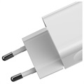 Baseus - Carregador de Viagem Rápido USB Único CCALL-BX02 - 24W - Branco