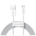 Cabo de Dados e Carregamento Rápido MicroUSB Baseus Superior - 1m - Branco
