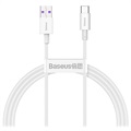 Cabo de Carregamento e Dados USB-C Série Superior Baseus - 66W, 1m - Branco