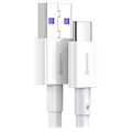 Cabo de Carregamento e Dados USB-C Série Superior Baseus - 66W, 1m - Branco