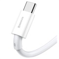 Cabo de Carregamento e Dados USB-C Série Superior Baseus - 66W, 1m - Branco