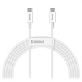 Cabo USB-C / USB-C Baseus Superior Series - 100W, 2m (Embalagem aberta - Excelente) - Branco