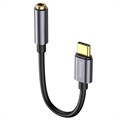 Cabo Adaptador Som CAHUB-EZ0G Baseus USB-C / 3.5mm - Cinzento Escuro