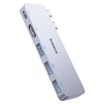 Baseus UltraJoy 5-Port USB-C Hub - HDMI, USB-C, 3x USB-A - Cinzento