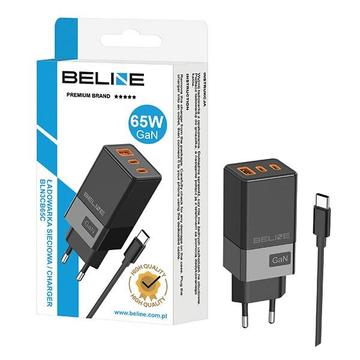 Carregador de parede Beline BLN3CB65C GaN 65W com cabo USB-C - 2xUSB-C, USB-A