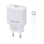 Carregador Beline PD 3.0 USB-C GaN para iPhone 15 / Plus / Pro / Max - 30W - Branco