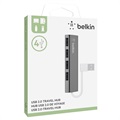 Hub USB 2.0 de Viagem Belkin Ultra-Slim - 4 Portas - Preto
