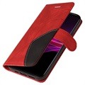 Capa Tipo Carteira Bi-Color Series Sony Xperia 1 III - Vermelho
