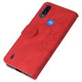 Bolsa tipo Carteira Bi-Color Series para Motorola Moto E7 Power - Vermelho