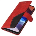Bolsa tipo Carteira Bi-Color Series para Motorola Moto E7 Power - Vermelho