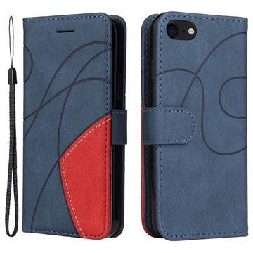 Bolsa tipo Carteira Bi-Color Series para iPhone 7/8/SE (2020)/SE (2022) - Azul