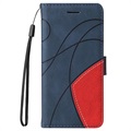 Bolsa tipo Carteira Bi-Color Series para iPhone 7/8/SE (2020)/SE (2022) - Azul