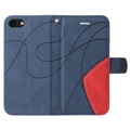 Bolsa tipo Carteira Bi-Color Series para iPhone 7/8/SE (2020)/SE (2022) - Azul