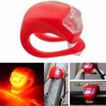 Luz de bicicleta dianteira e traseira Luz de bicicleta LED em silicone Luz de cabeça e lanterna multiusos resistente à água para segurança de ciclismo - Vermelho