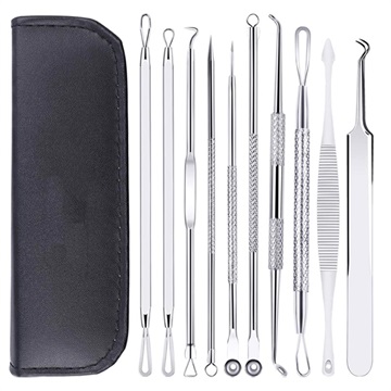 Conjunto de Utensílios para Remover Pontos Negros - 10 Pcs.