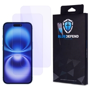 Protetor de ecrã de vidro temperado BlueDefend Anti-Blue Light para iPhone 17 - 2 peças.