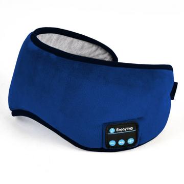 Máscara de dormir com fita para a cabeça Bluetooth / Máscara de olhos com reprodução de música inteligente - Azul