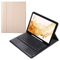 Bolsa com Teclado Bluetooth para Samsung Galaxy Tab S8+ - Dourado