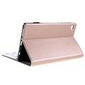 Bolsa com Teclado Bluetooth para Samsung Galaxy Tab A7 Lite - Cor-de-Rosa Dourado