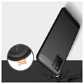 Capa de TPU Brushed para Samsung Galaxy F52 5G - Fibra de Carbono