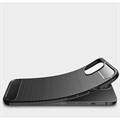 Capa de TPU Escovado para iPhone 13 Mini - Fibra de Carbono - Preto