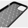 Capa de TPU Escovado para iPhone 13 Mini - Fibra de Carbono - Preto