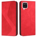 Bolsa Tipo Carteira da Business Style para Samsung Galaxy A22 4G - Vermelho