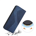 Bolsa Tipo Carteira da Business Style para Xiaomi Redmi Note 11 Pro/Note 11 Pro+ - Azul
