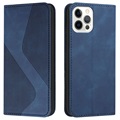 Bolsa Tipo Carteira da Business Style para iPhone 13 Pro - Azul