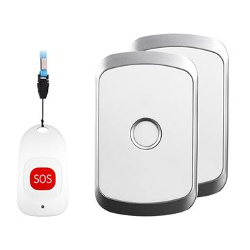 Alarme de monitorização de idosos C20 - 1 botão de chamada, 2 receptores